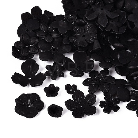 Frosted Acrylic Bead Caps KY-Q004-08B-1
