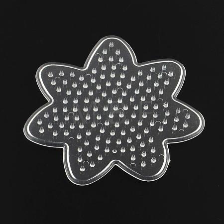 Flower ABC Plastic Pegboards used for 5x5mm DIY Fuse Beads DIY-Q009-15-1