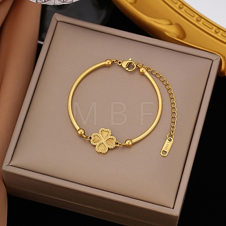 304 Stainless Steel Link Bracelets for Women LS-BJEW-D407-02G-1