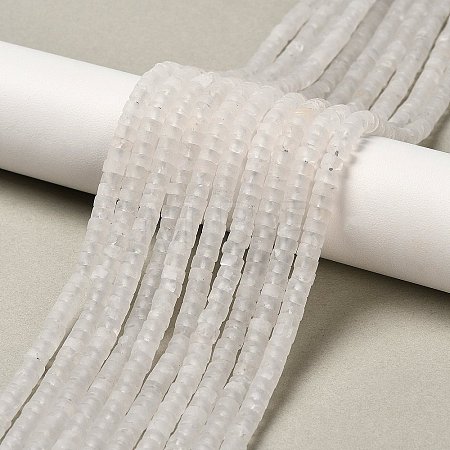 Natural Frosted Angolan Clear Quartz Beads Strands G-P575-B46-4x2mm-1