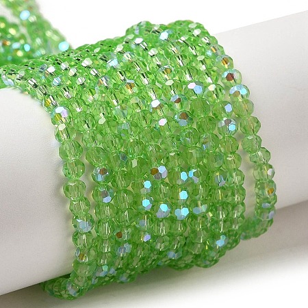 Electroplate Transparent Glass Beads Strands LS-EGLA-A035-T3mm-L09-1