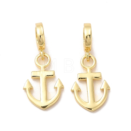 Rack Plating Brass European Dangle Charms KK-B068-16G-1