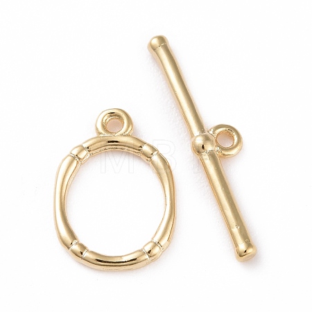 Eco-friendly Brass Toggle Clasps KK-D082-16G-1