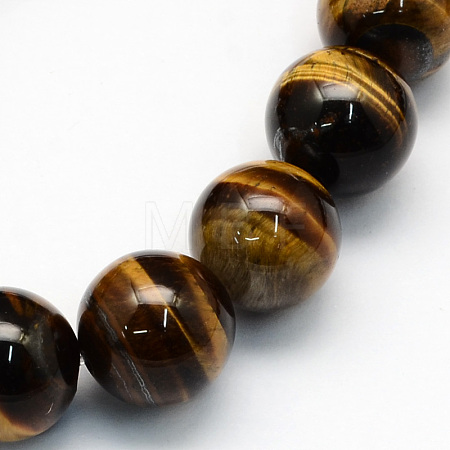 Natural Tiger Eye Round Beads Strands G-S177-8mm-1