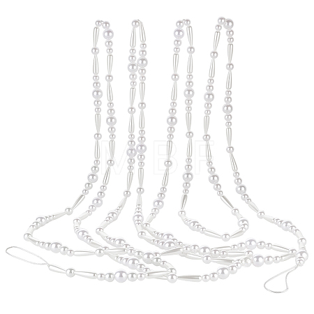 ABS Plastic Imitation Pearl Hanging Ornaments HJEW-PH02533-1