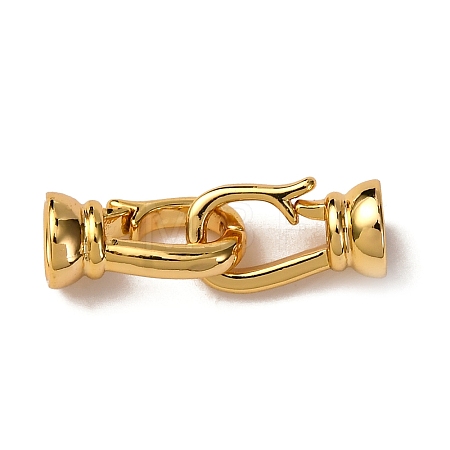 Brass Fold Over Clasps KK-Z121-25G-1