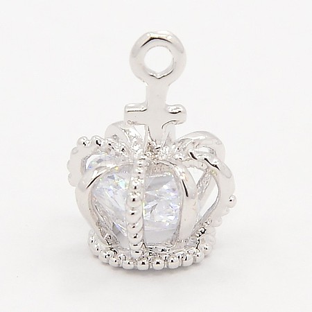 Brass Micro Pave Cubic Zirconia Pendants LS-ZIRC-L008-40B-1