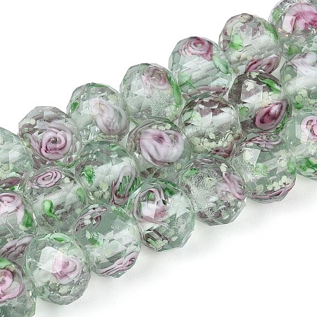 Handmade Luminous Lampwork Beads Strands LAMP-N037-01F-1