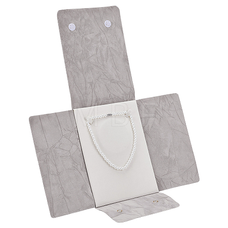Portable Travel Velvet Pearl Necklaces Flap Carring Cases TP-WH0025-01C-1