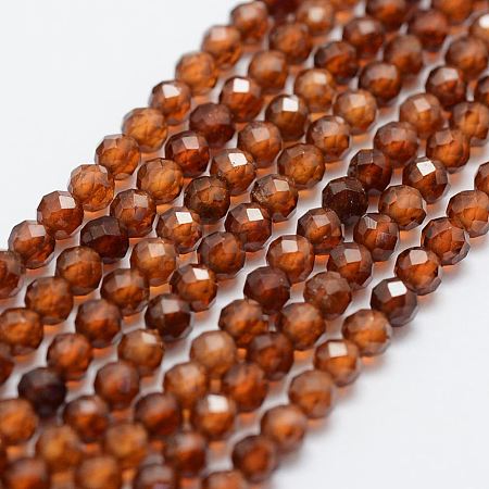 Natural Garnet Bead Strands X-G-G663-03-4mm-1