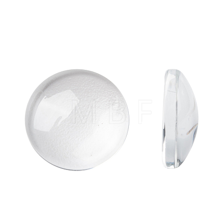 Transparent Glass Cabochons GGLA-R026-14mm-1