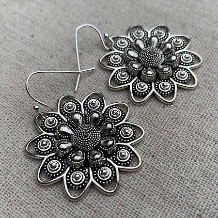 Bohemian Alloy Dangle Earrings FS-WG2CF09-01-1