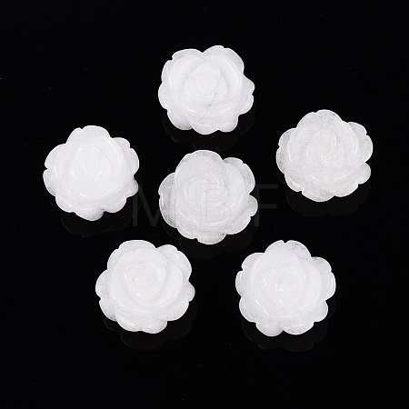 Natural White Jade Carved Beads G-Q601-41A-01-1
