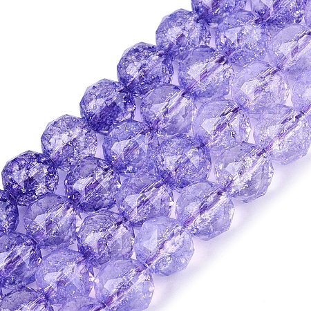 Crackle Transparent Glass Beads Strands GLAA-Q108-02A-06-1