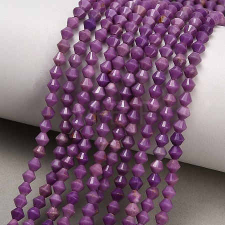 Natural Lepidolite/Purple Mica Stone Beads Strands GG-CBAA9B4-A15-01-1