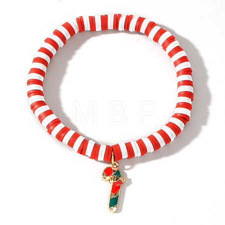 Christmas 304 Stainless Steel Enamel Charm Bracelets ZQ4442-20-1