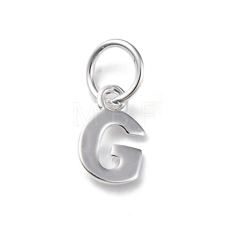 925 Sterling Silver Letter Charms STER-C012-01S-G-1