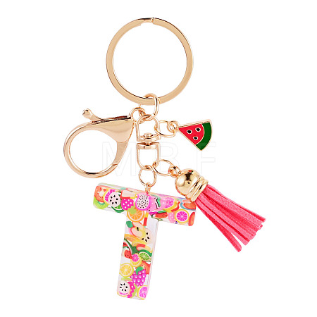 Fruit Series Letter Resin Keychains KEYC-TAC0033-02T-1