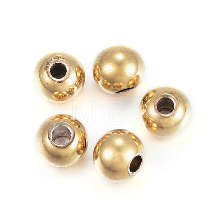 Barrel Ion Plating(IP) 304 Stainless Steel Beads STAS-F098-02-1