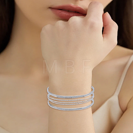 1Pc Alloy Arm Cuff Bangles for Women BJEW-LP0003-32P-1