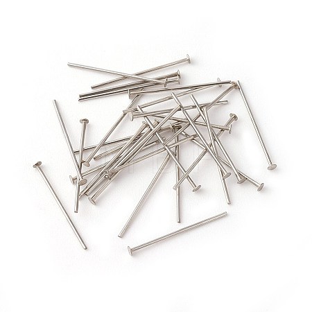 Tarnish Resistant 304 Stainless Steel Flat Head Pins STAS-G185-07P-0.5x14mm-1