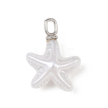 Brass & ABS Plastic Pearl Pendants PL-CBAEB37-01A-P-1