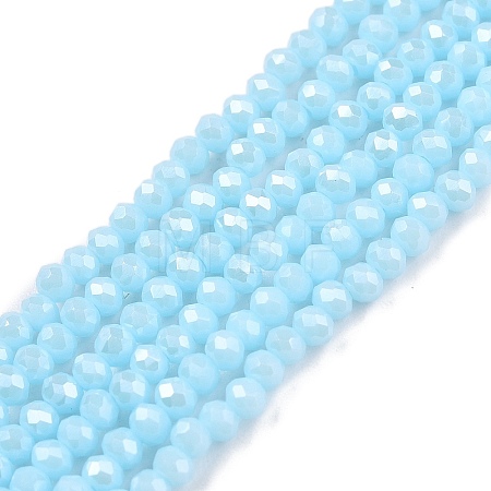 Electroplate Glass Beads Strands EGLA-A044-P1mm-A06-1