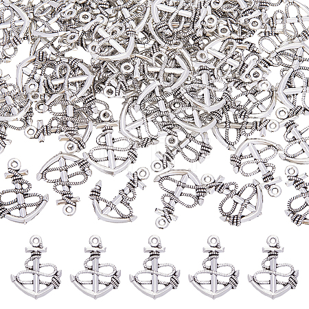 100Pcs Tibetan Style Zinc Alloy Pendants TIBEP-ME0001-19-1