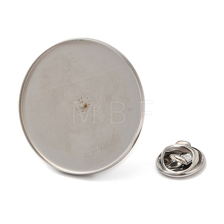 Non-Tarnish 304 Stainless Steel Brooch Findings STAS-R123-17F-P-1