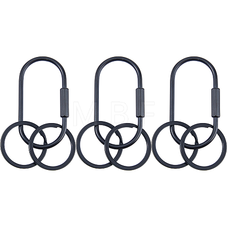 3Pcs Brass Locking Carabiner KEYC-DC00065-1