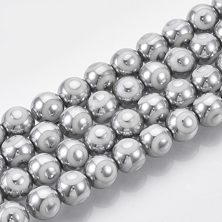 Electroplate Glass Beads Strands EGLA-T012-02F-8MM-1