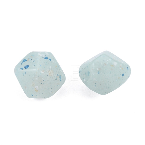 Marbled Stone Style Opaque Acrylic Beads OACR-G009-02A-1