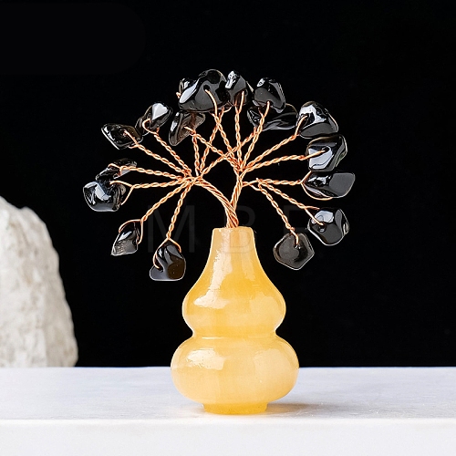 Natural Obsidian Chips Tree of Life Decorations PW-WGCDFFC-05-1