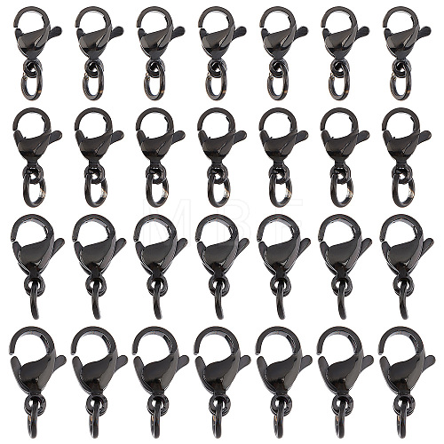 48Pcs 4 Styles 304 Stainless Steel Lobster Claw Clasps STAS-AR0001-39-1