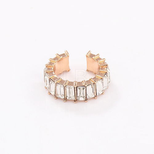 Alloy Rhinestone Cuff Earrings for Women WGFB2B6-01-1