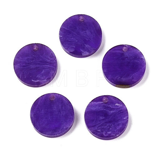 Opaque Resin Pendants RESI-T058-03D-1