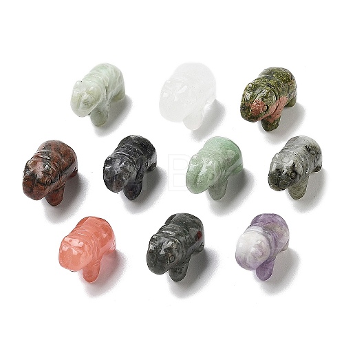 Natural & Synthetic Gemstone Carved Figurines DJEW-L023-F-1