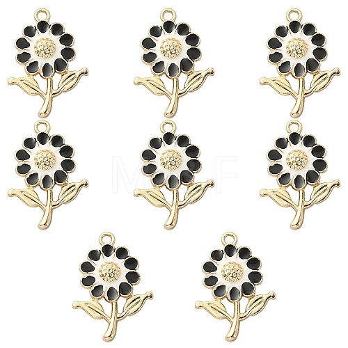 8Pcs Alloy Enamel Pendants ENAM-YW0002-31A-1