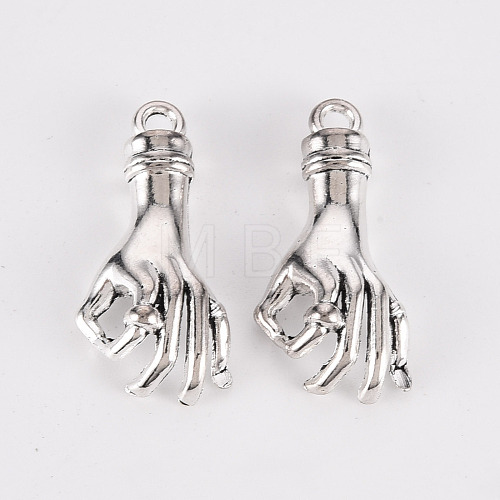 Tibetan Style Alloy Pendants X-TIBE-N010-55AS-RS-1