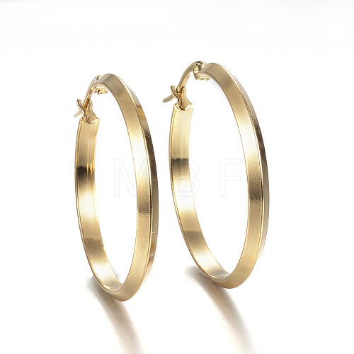 304 Stainless Steel Hoop Earrings EJEW-P091-34A-1