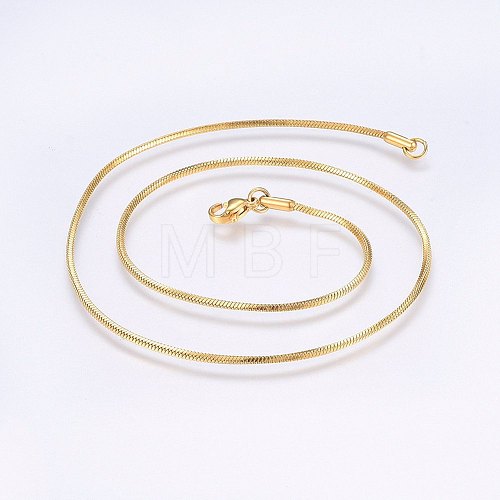 304 Stainless Steel Snake Chain Necklaces NJEW-F221-05G-1