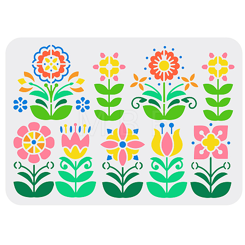 Plastic Drawing Painting Stencils Templates DIY-WH0396-203-1