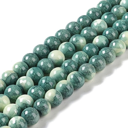 Baking Paint Glass Bead Strands GLAA-H031-01C-07-1