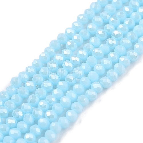 Electroplate Glass Beads Strands EGLA-A044-P1mm-A06-1