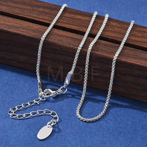 1.5mm Brass Box Chain Necklaces KK-K398-29S-1