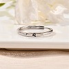 Rhodium Plated 925 Sterling Silver Adjustable Rings RJEW-S397-01P-07-2