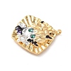 Brass Micro Pave Cubic Zirconia Enamel Pendants KK-L250-08G-09-2