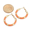 PVD Vacuum Plating 201 Stainless Steel Enamel Hoop Earrings for Women EJEW-B016-33H-5