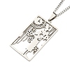 304 Stainless Steel Pendant Necklaces NJEW-L118-02P-06-1