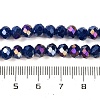 Baking Electroplate Glass Beads Strands X1-DGLA-A039-J8mm-B04-4